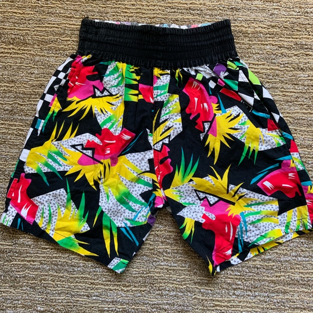 Vintage Elastic Waist Shorts
